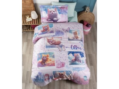 Постельное белье First Choice - Cute Cats (Турция), подростковый комплект Постельное белье First Choice - Cute Cats (Турция), подростковый комплект